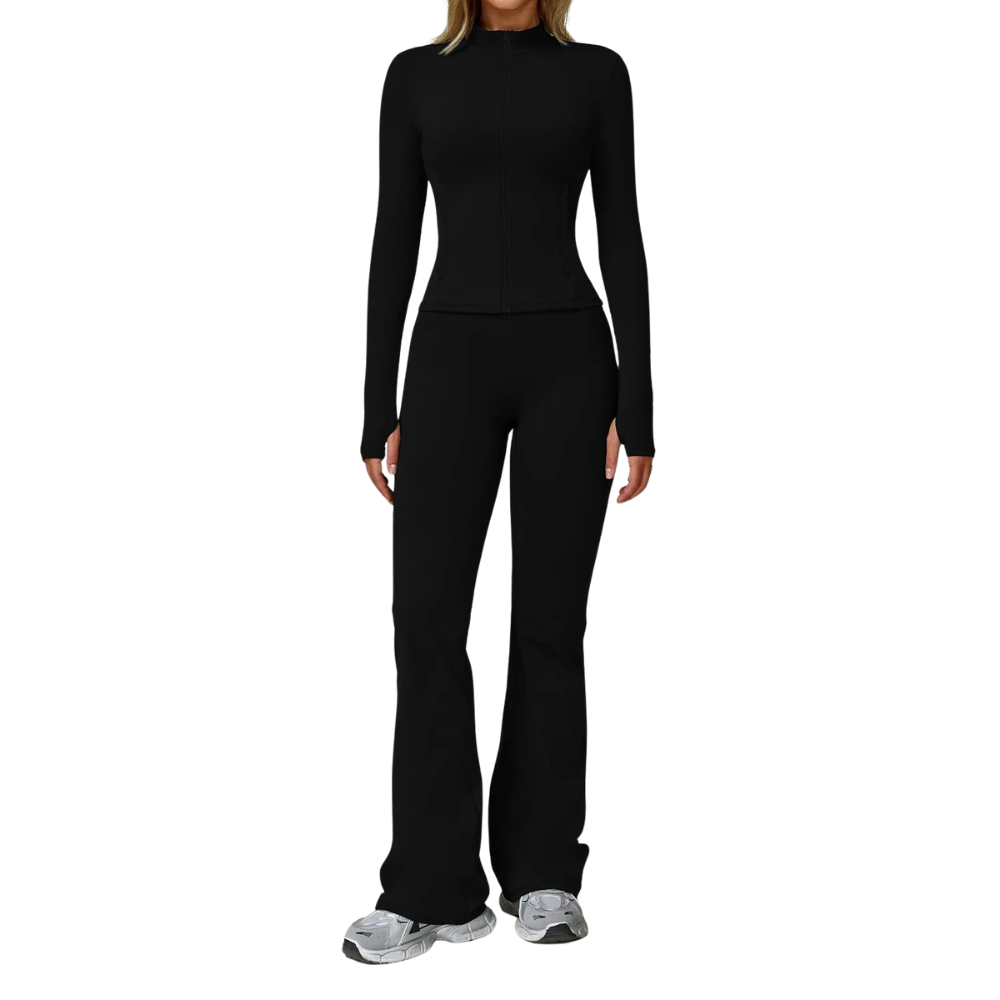 Premium Seamless Yoga Set for Women Long Sleeve Sports Bra and Leggings Workout Set Breathable Stretch Activewear Compression Fit Gym Training Outfit
