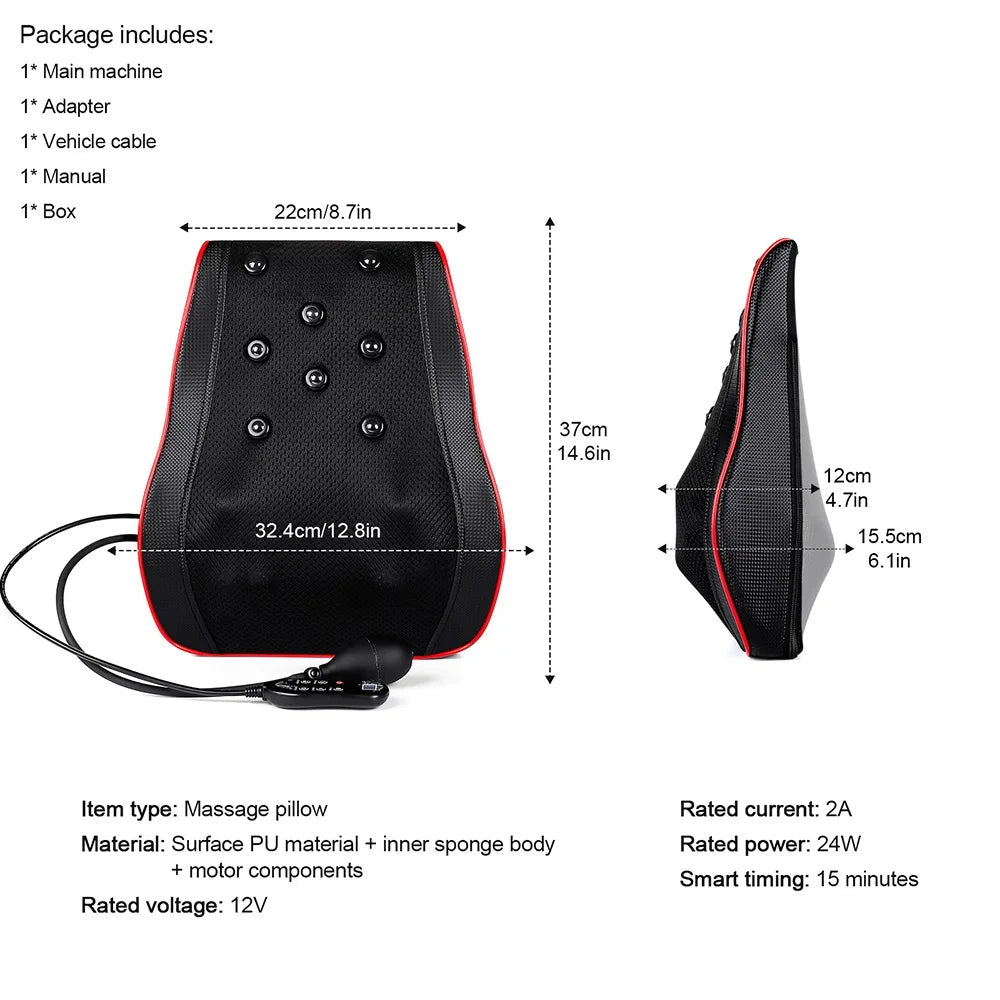 Premium Shiatsu Back Massager Pillow 3D Kneading Neck and Shoulder Massager with Heat Full Back Massage Cushion for Neck Back Waist Relaxation