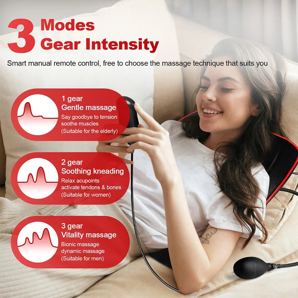 Premium Shiatsu Back Massager Pillow 3D Kneading Neck and Shoulder Massager with Heat Full Back Massage Cushion for Neck Back Waist Relaxation