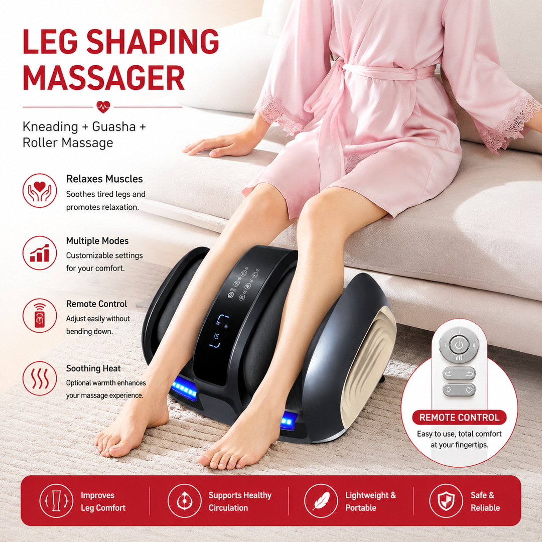 Premium Shiatsu Foot Massager with Heat Deep Tissue Kneading Foot and Calf Massager Machine for Circulation Support Muscle Recovery Electric DevicePro