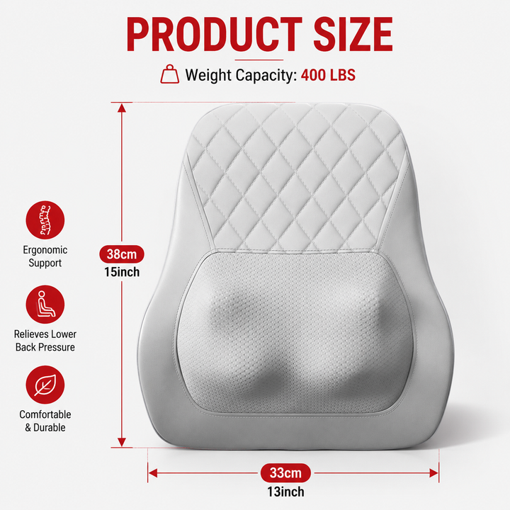 Premium Shiatsu Neck and Back Massager Electric 3D Kneading Massage Pillow for Neck Back Lumbar Pain Relief Home Office Portable Relaxation Device