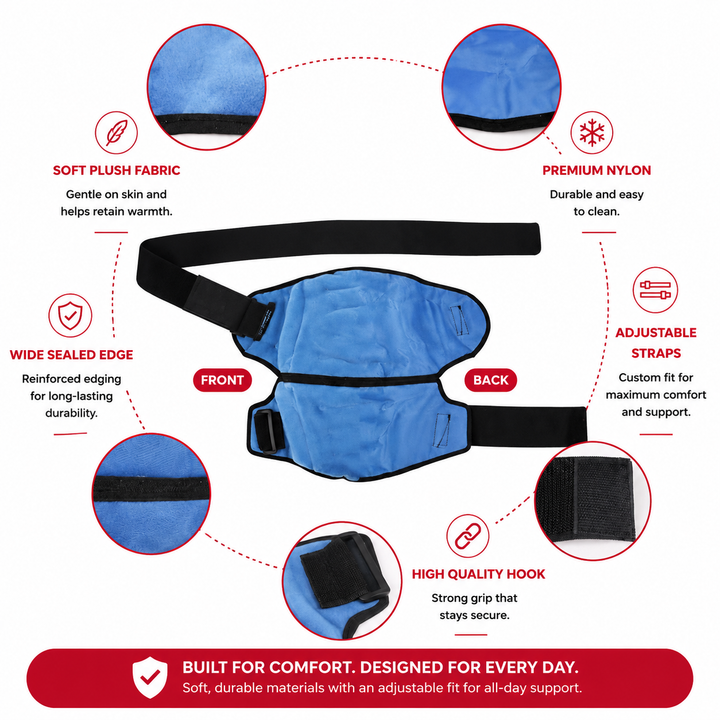 Premium Shoulder Ice Pack Wrap Hot Cold Compression Shoulder Support Gel Pack Adjustable Reusable Universal Fit Shoulder Pain Relief Wrap