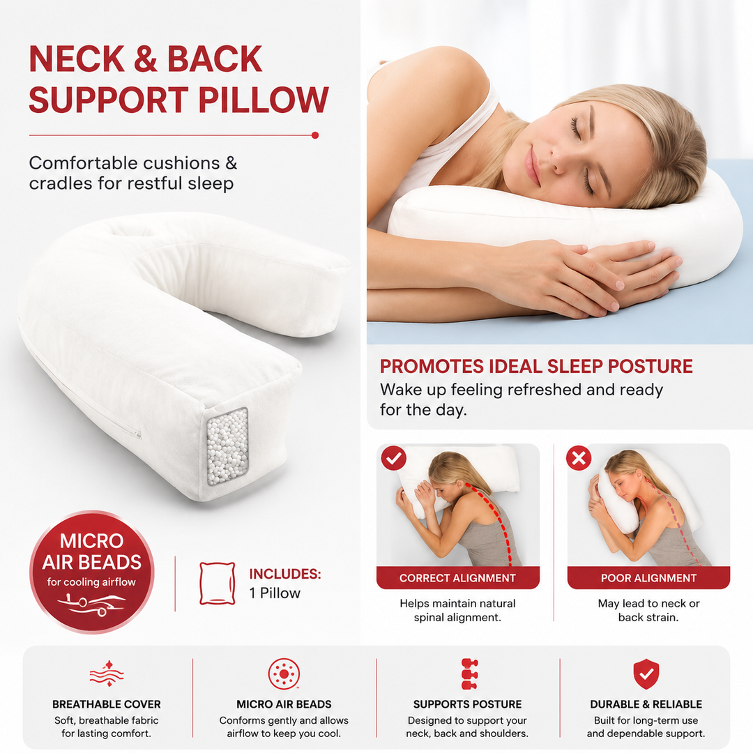 Premium Side Sleeping Pillow Neck Spine Support Cotton Pregnancy Pillow Side Sleeper Pillow Back Neck Pain Relief Ergonomic Sleep Comfort Unisex