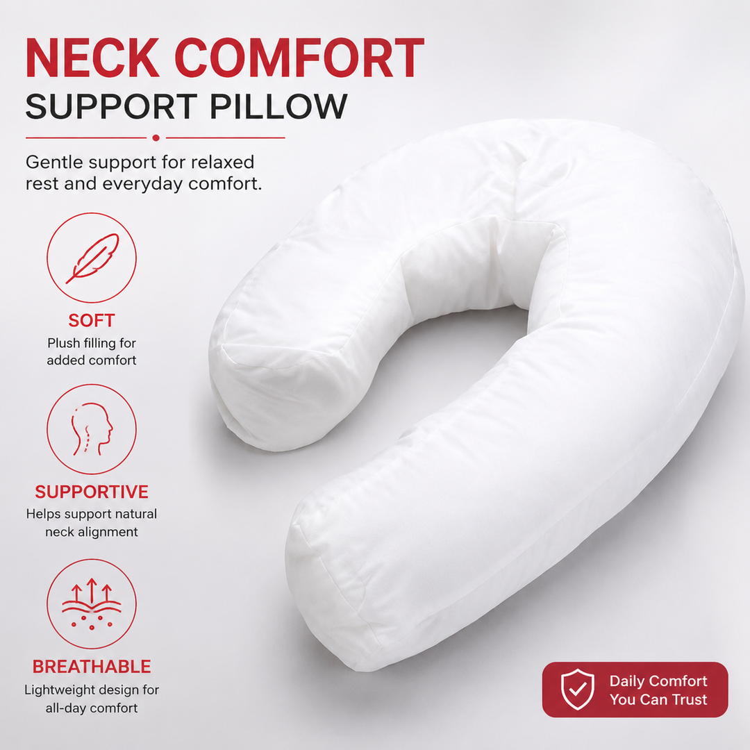 Premium Side Sleeping Pillow Neck Support Pillow Cotton Pregnancy Pillow Ergonomic Sleep Cushion Breathable Home Travel Daily Use Comfort Support Pillow