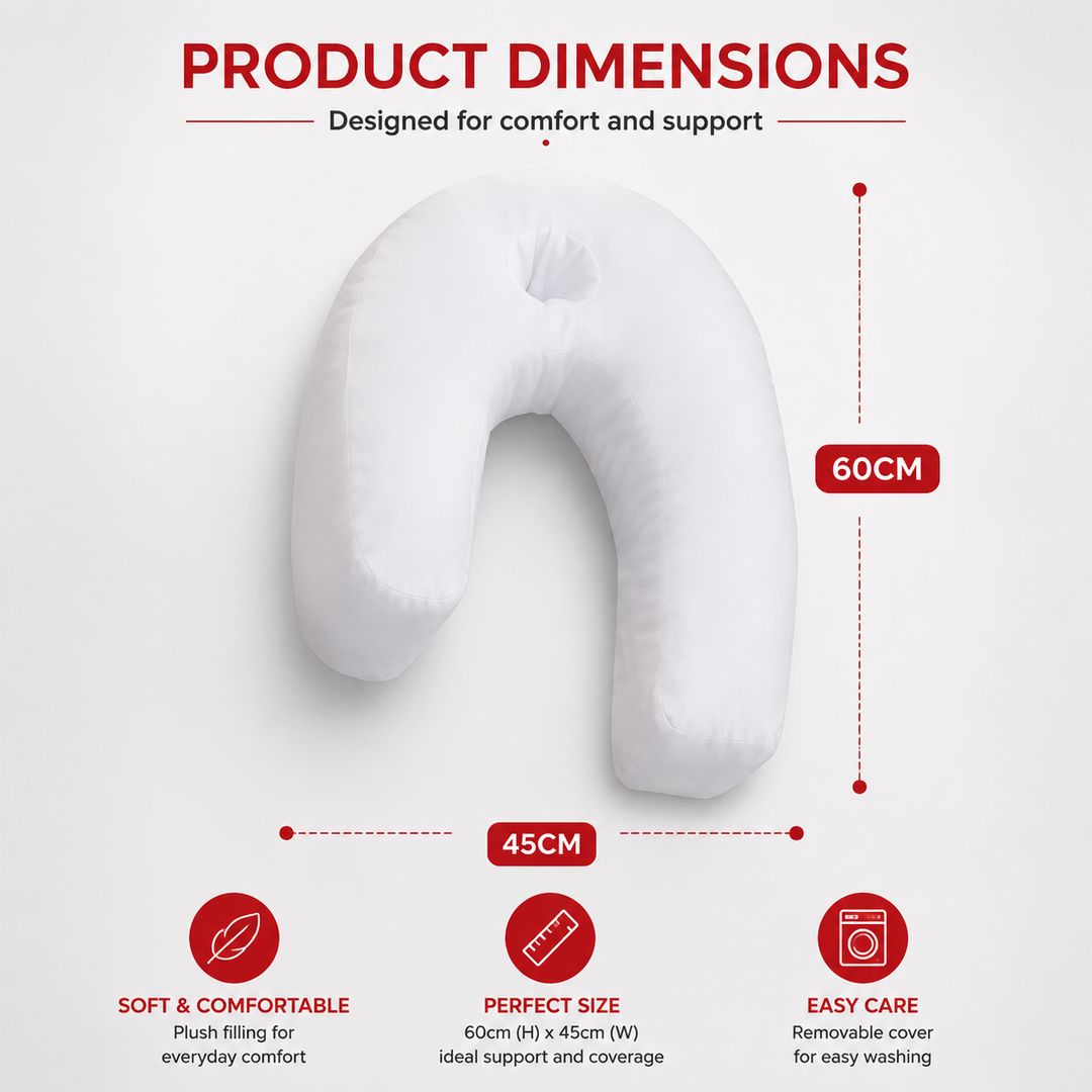 Premium Side Sleeping Pillow Neck Support Pillow Cotton Pregnancy Pillow Ergonomic Sleep Cushion Breathable Home Travel Daily Use Comfort Support Pillow