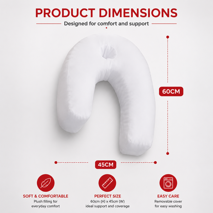 Premium Side Sleeping Pillow Neck Support Pillow Cotton Pregnancy Pillow Ergonomic Sleep Cushion Breathable Home Travel Daily Use Comfort Support Pillow