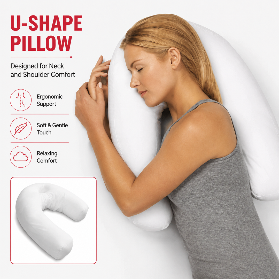 Premium Side Sleeping Pillow Neck Support Pillow Cotton Pregnancy Pillow Ergonomic Sleep Cushion Breathable Home Travel Daily Use Comfort Support Pillow