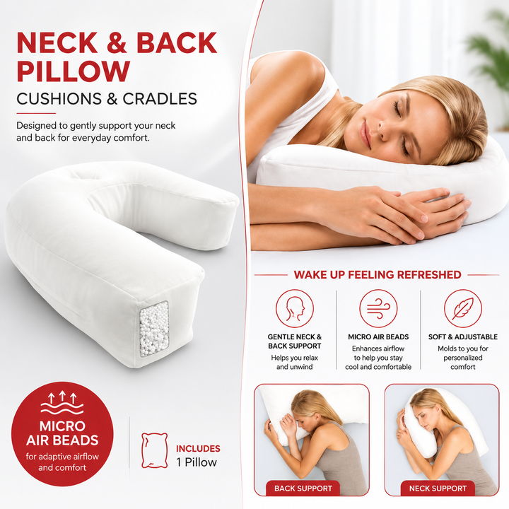 Premium Side Sleeping Pillow Neck Support Pillow Cotton Pregnancy Pillow Ergonomic Sleep Cushion Breathable Home Travel Daily Use Comfort Support Pillow