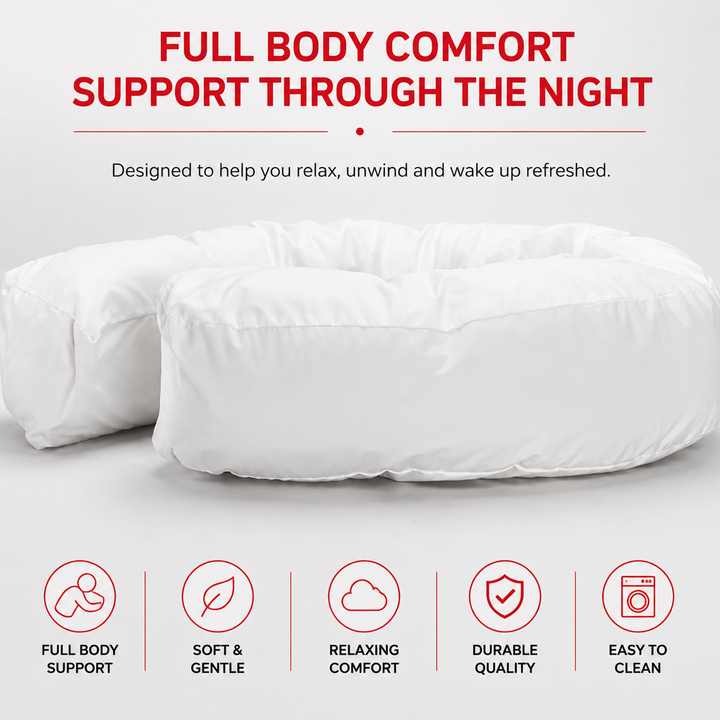 Premium Side Sleeping Pillow Neck Support Pillow Cotton Pregnancy Pillow Ergonomic Sleep Cushion Breathable Home Travel Daily Use Comfort Support Pillow