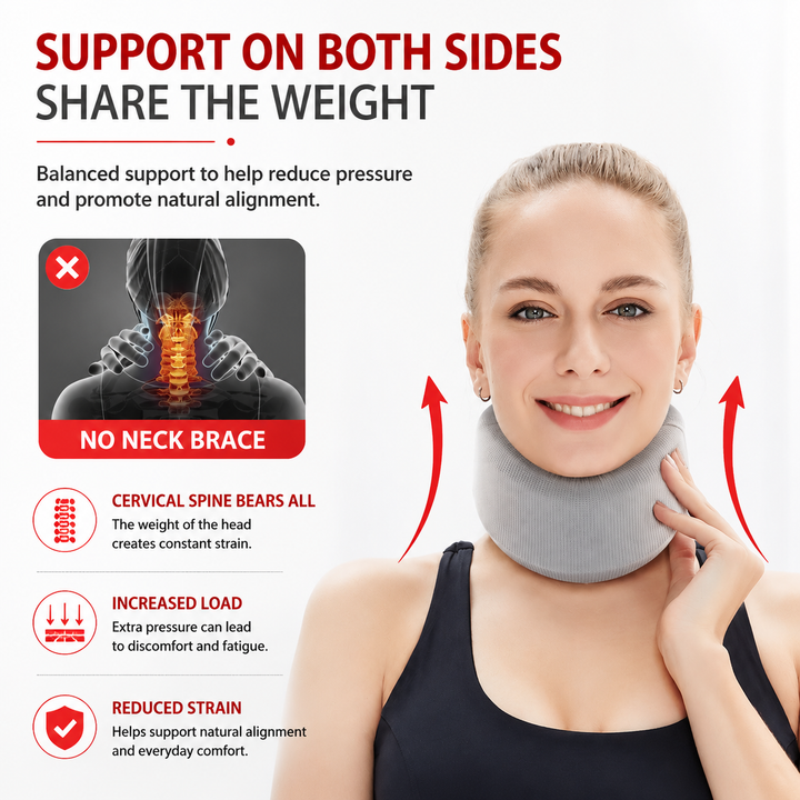 Premium Silicone Cervical Neck Support Brace Breathable Waterproof Adjustable Posture Neck Collar Pain Relief Support for Neck Comfort Sizes S M L