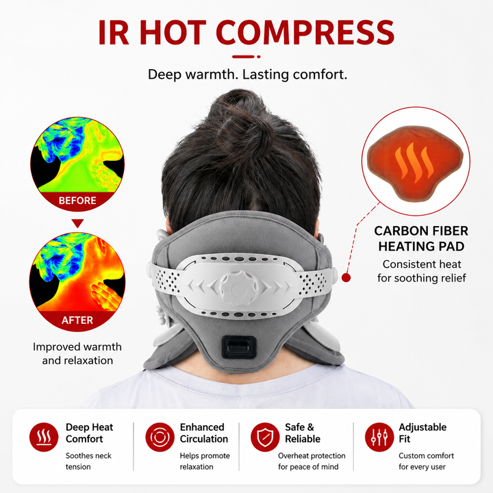 Premium Silicone Cervical Neck Support Brace Breathable Waterproof Adjustable Posture Neck Collar Pain Relief Support for Neck Comfort Sizes S M L