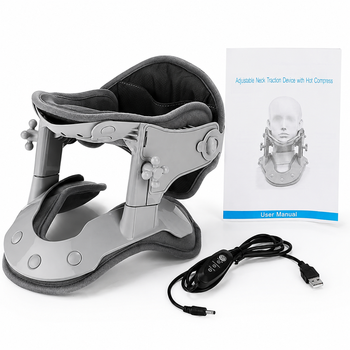 Premium Silicone Cervical Neck Support Brace Breathable Waterproof Adjustable Posture Neck Collar Pain Relief Support for Neck Comfort Sizes S M L