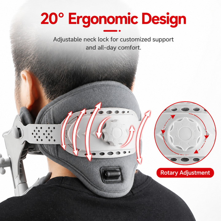 Premium Silicone Neck Brace Adjustable Support Collar Waterproof Breathable V Shape Neck Support Sizes S M L XL Ergonomic Daily Use Comfort Device