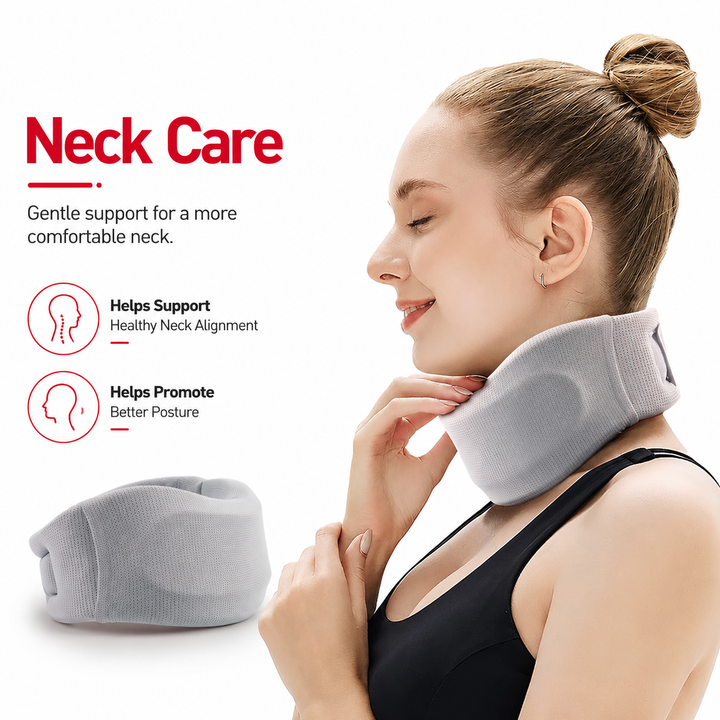 Premium Silicone Neck Brace Adjustable Support Collar Waterproof Breathable V Shape Neck Support Sizes S M L XL Ergonomic Daily Use Comfort Device