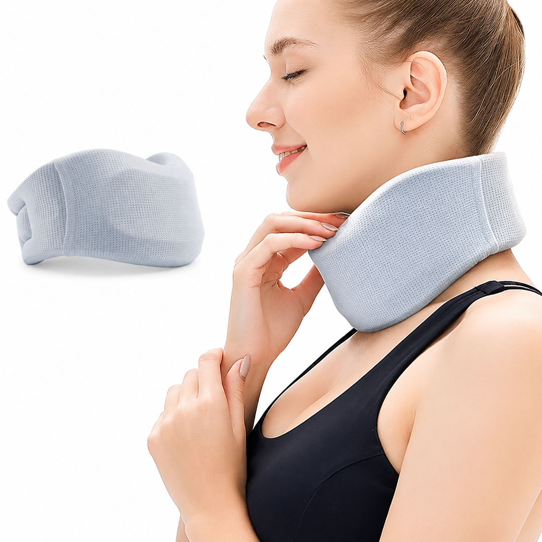 Premium Silicone Neck Brace Adjustable Support Collar Waterproof Breathable V Shape Neck Support Sizes S M L XL Ergonomic Daily Use Comfort Device