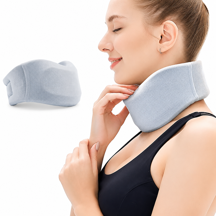 Premium Silicone Neck Brace Adjustable Support Collar Waterproof Breathable V Shape Neck Support Sizes S M L XL Ergonomic Daily Use Comfort Device