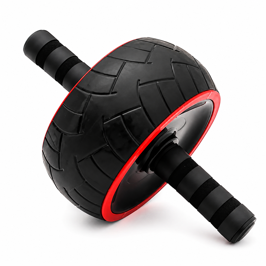 Premium Single Wheel Ab Roller Core Trainer Mute Rubber Wheel Abdominal Workout Equipment Home Gym Fitness Roller Bodybuilding Exercise Tool with Mat