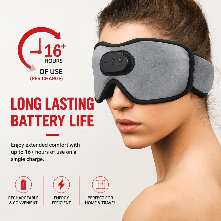Premium Sleep Headphones Eye Mask Bluetooth 3D Blackout Sleeping Mask Wireless Audio 10H Playtime Side Sleeper Comfort Travel Nap Relaxation Mask