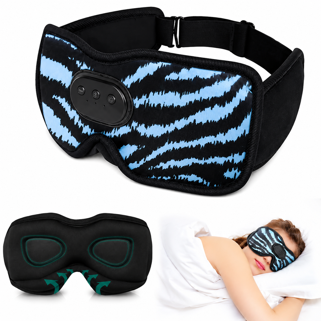 Premium Sleep Headphones Eye Mask Bluetooth 3D Blackout Sleeping Mask Wireless Audio 10H Playtime Side Sleeper Comfort Travel Nap Relaxation Mask