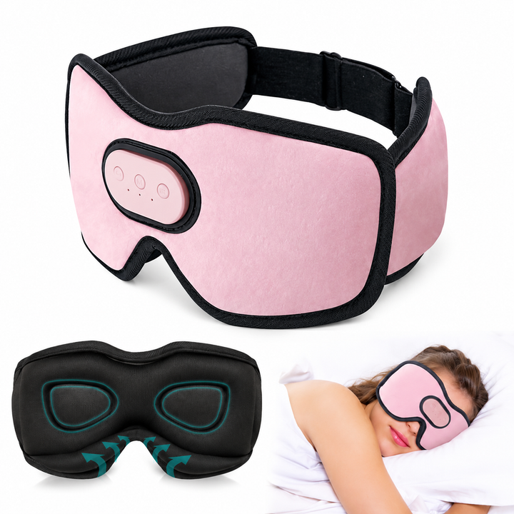 Premium Sleep Headphones Eye Mask Bluetooth 3D Blackout Sleeping Mask Wireless Audio 10H Playtime Side Sleeper Comfort Travel Nap Relaxation Mask