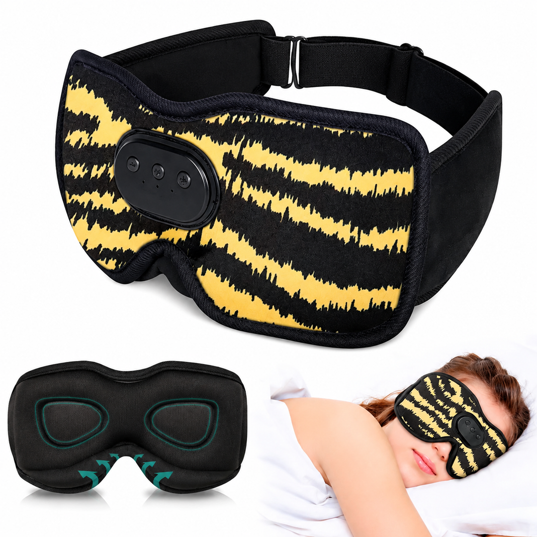 Premium Sleep Headphones Eye Mask Bluetooth 3D Blackout Sleeping Mask Wireless Audio 10H Playtime Side Sleeper Comfort Travel Nap Relaxation Mask
