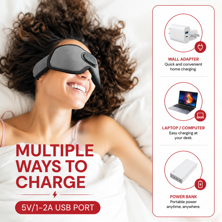 Premium Sleep Headphones Eye Mask Bluetooth 3D Blackout Sleeping Mask Wireless Audio 10H Playtime Side Sleeper Comfort Travel Nap Relaxation Mask