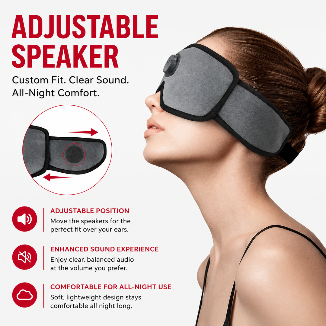 Premium Sleep Headphones Eye Mask Bluetooth 3D Blackout Sleeping Mask Wireless Audio 10H Playtime Side Sleeper Comfort Travel Nap Relaxation Mask