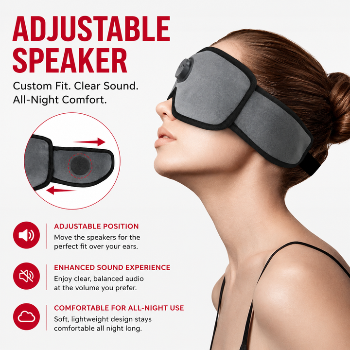 Premium Sleep Headphones Eye Mask Bluetooth 3D Blackout Sleeping Mask Wireless Audio 10H Playtime Side Sleeper Comfort Travel Nap Relaxation Mask