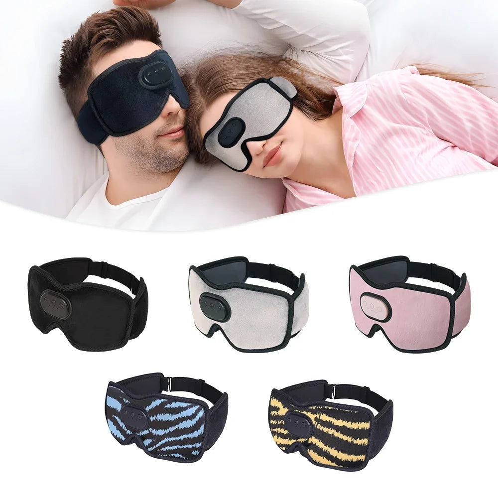 Premium Sleep Headphones Eye Mask Bluetooth 3D Blackout Sleeping Mask Wireless Audio 10H Playtime Side Sleeper Comfort Travel Nap Relaxation Mask