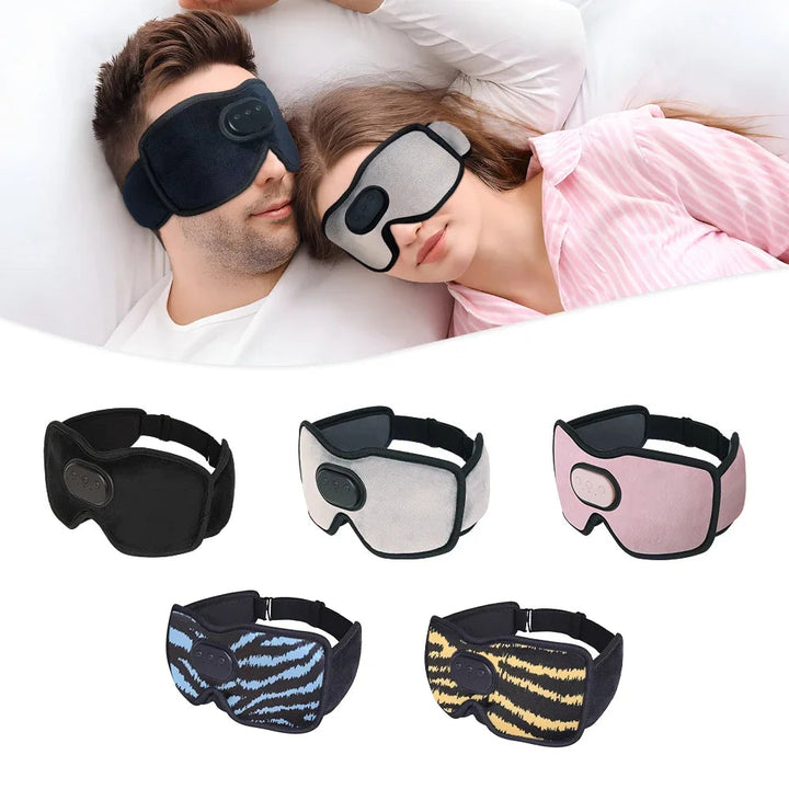Premium Sleep Headphones Eye Mask Bluetooth 3D Blackout Sleeping Mask Wireless Audio 10H Playtime Side Sleeper Comfort Travel Nap Relaxation Mask