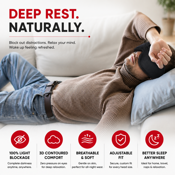 Premium Sleep Headphones Eye Mask Bluetooth 3D Blackout Sleeping Mask Wireless Audio Eye Cover for Travel Side Sleep Naps Relaxation Comfort
