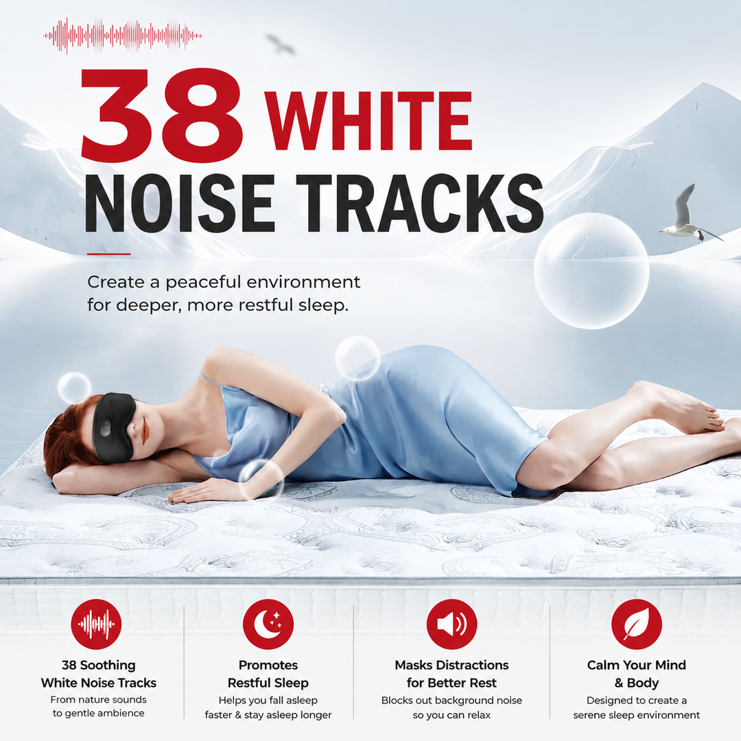 Premium Sleep Headphones Eye Mask Bluetooth 3D Blackout Sleeping Mask Wireless Audio Eye Cover for Travel Side Sleep Naps Relaxation Comfort
