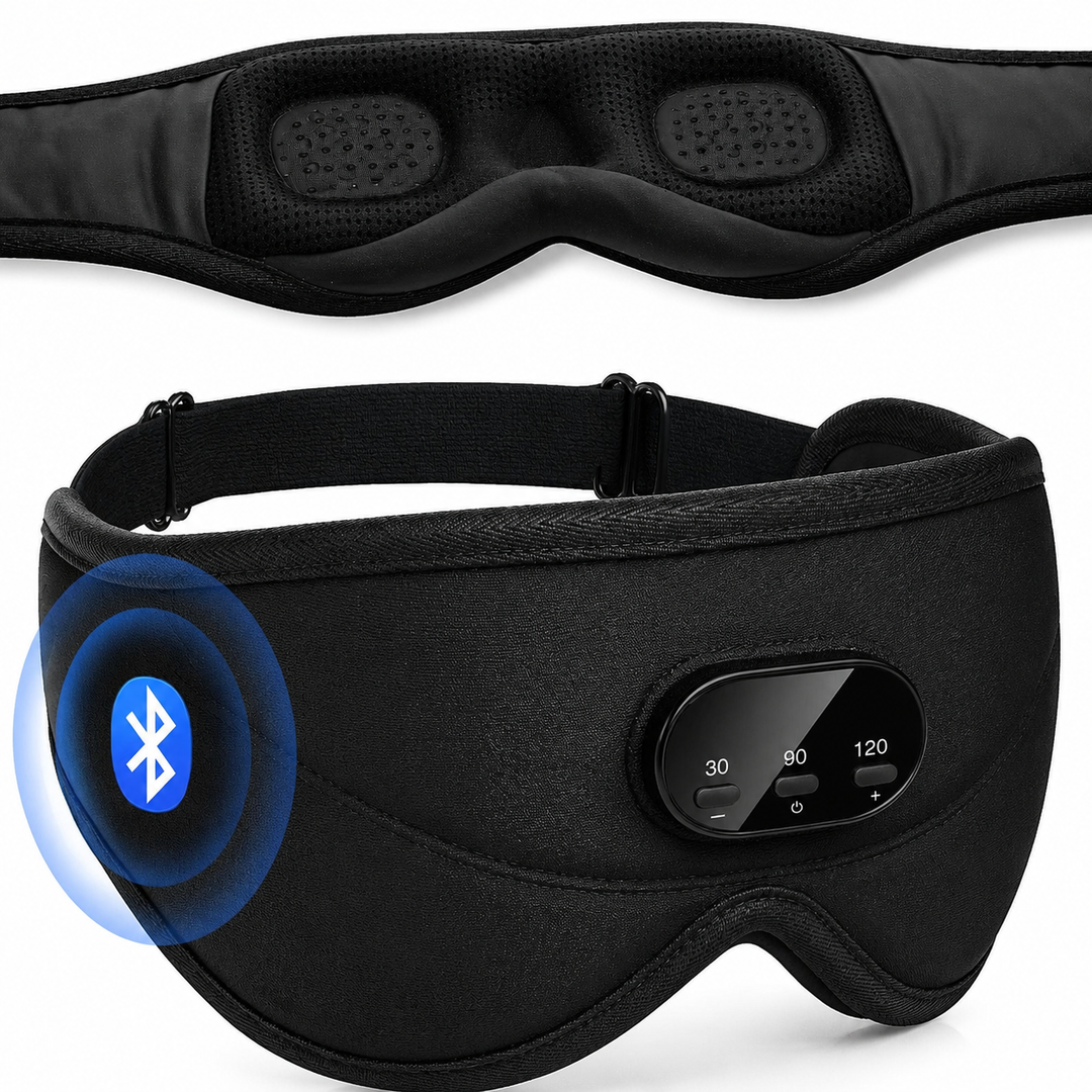 Premium Sleep Headphones Eye Mask Bluetooth 3D Blackout Sleeping Mask Wireless Audio Eye Cover for Travel Side Sleep Naps Relaxation Comfort