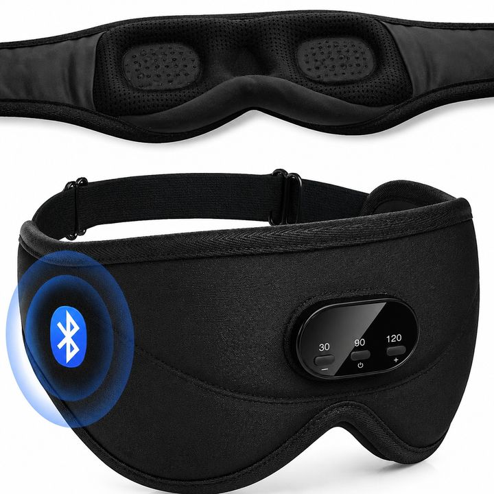 Premium Sleep Headphones Eye Mask Bluetooth 3D Blackout Sleeping Mask Wireless Audio Eye Cover for Travel Side Sleep Naps Relaxation Comfort