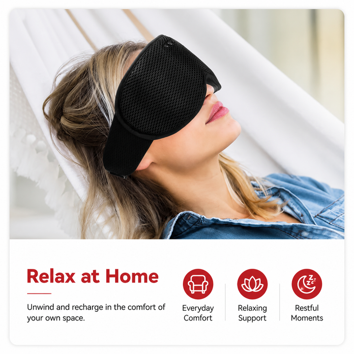 Premium Sleep Headphones Eye Mask Bluetooth 3D Blackout Sleeping Mask Wireless Audio Ultra Thin Speakers Adjustable Fit Travel Sleep Comfort
