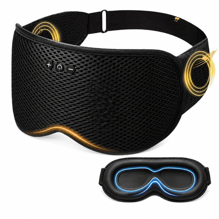 Premium Sleep Headphones Eye Mask Bluetooth 3D Blackout Sleeping Mask Wireless Audio Ultra Thin Speakers Adjustable Fit Travel Sleep Comfort