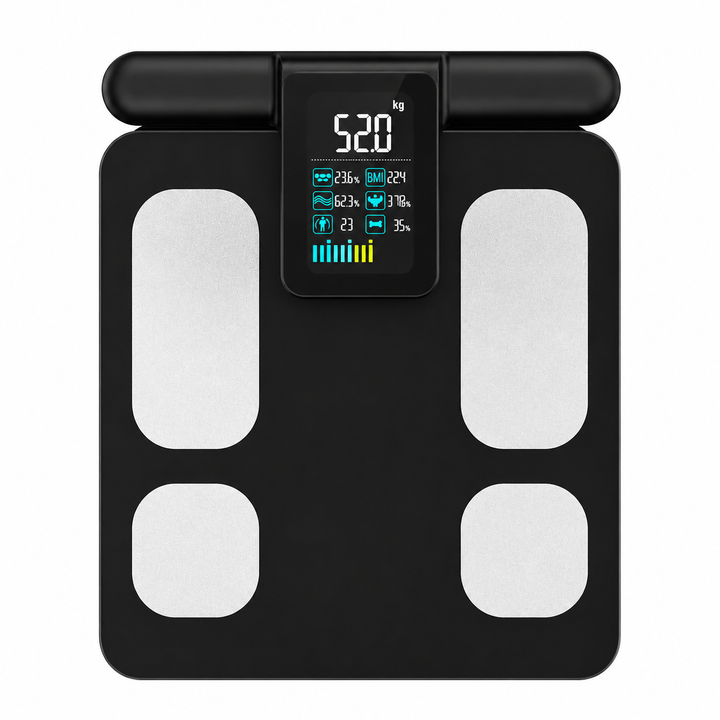 Premium Smart Body Composition Scale 8 Electrode Bioimpedance Digital Weight Scale Body Fat Muscle BMI Water Measurement Bluetooth App Home Fitness Tracker