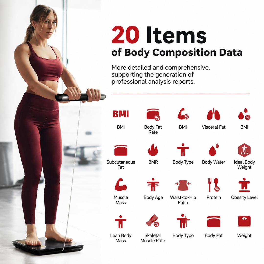 Premium Smart Body Composition Scale Digital Bioimpedance Body Fat Weight BMI Muscle Water Health Analyzer Bluetooth App High Precision Home Use Scale