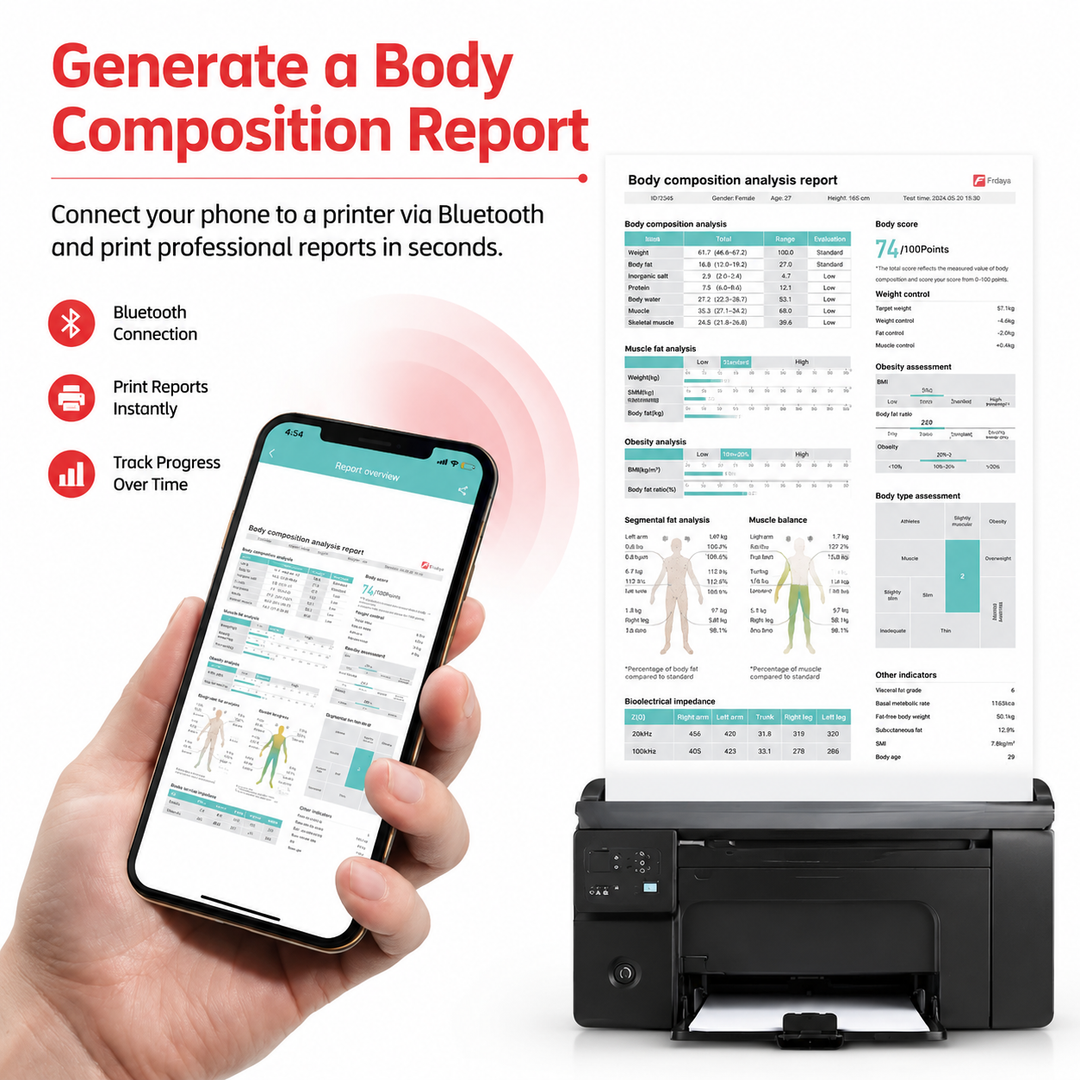 Premium Smart Body Composition Scale with Handle 400 lb Capacity 8 Electrode Segmental Fat Muscle Analyzer Bluetooth App Sync Full Body Composition Monitor