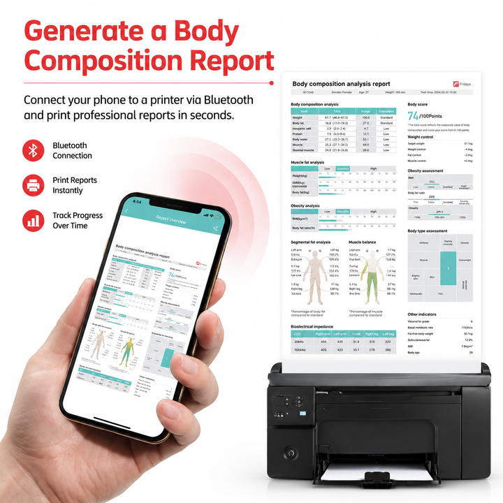 Premium Smart Body Composition Scale with Handle 400 lb Capacity 8 Electrode Segmental Fat Muscle Analyzer Bluetooth App Sync Full Body Composition Monitor