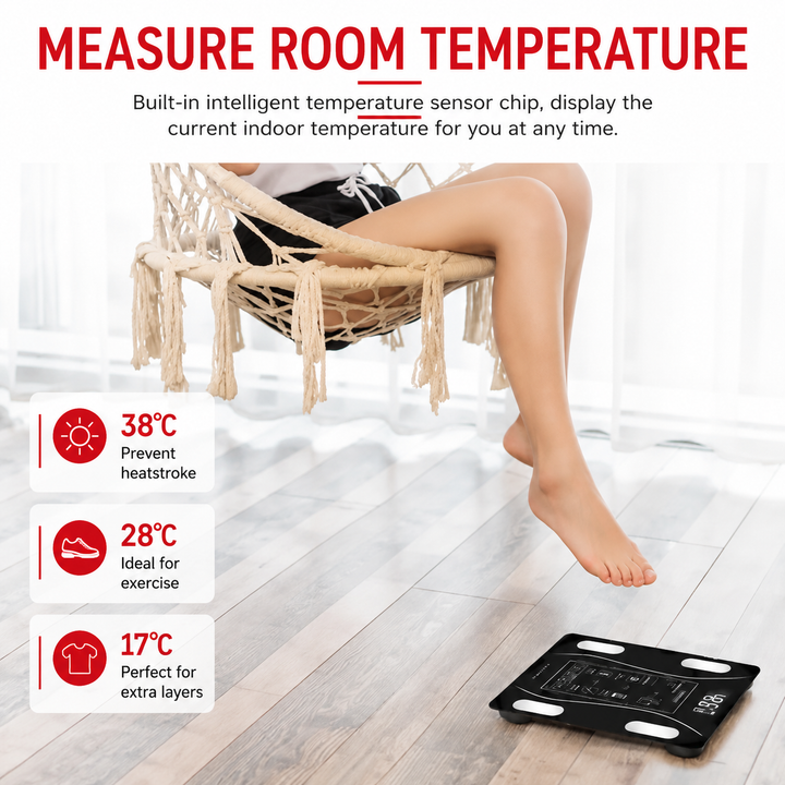 Premium Smart Body Fat Scale Bluetooth Digital Bathroom Scale LED Display Body Composition Analyzer BMI Weight Fat Muscle Water Bone Mass Tracking Smart Health Scale