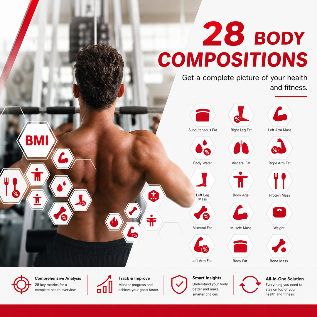 Premium Smart Body Fat Scale Digital Body Composition Scale Bluetooth BMI Tracker 180kg High Precision App Sync Rechargeable AAA Home Fitness Device