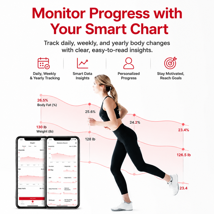 Premium Smart Body Fat Scale VA Display 15 Metrics Bluetooth Offline Mode 400 lb Capacity Heart Rate BMI Tracker Apple Google Fitbit Compatible Health