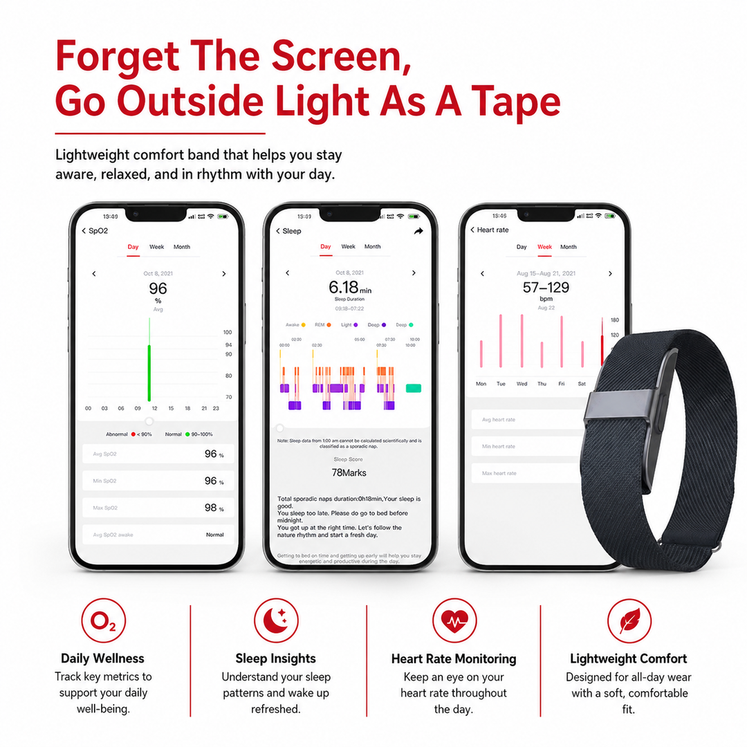 Premium Smart Fitness Tracker Bracelet Heart Rate Blood Pressure Monitor Pedometer Activity Tracker Sport Watch Men Women Bluetooth Health Smart Band