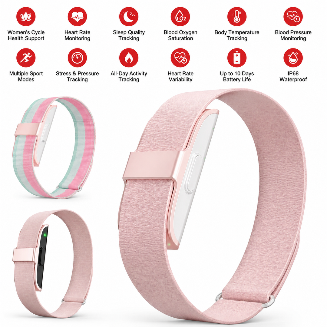 Premium Smart Fitness Tracker Bracelet Heart Rate Blood Pressure Monitor Pedometer Activity Tracker Sport Watch Men Women Bluetooth Health Smart Band