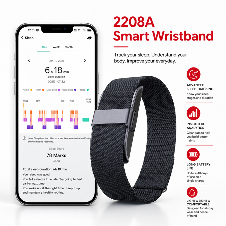 Premium Smart Fitness Tracker Bracelet Heart Rate Blood Pressure Monitor Pedometer Activity Tracker Sport Watch Men Women Bluetooth Health Smart Band