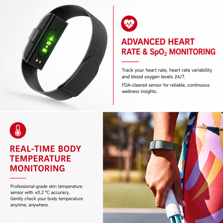Premium Smart Fitness Tracker Bracelet Heart Rate Blood Pressure Monitor Pedometer Activity Tracker Sport Watch Men Women Bluetooth Health Smart Band