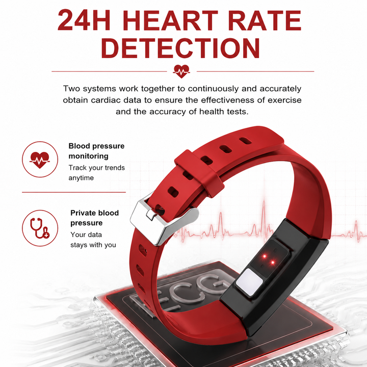 Premium Smart Fitness Tracker ECG HRV Analysis Heart Rate Monitor IP68 Waterproof Smartwatch Sleep Activity Tracker for Android iOS Devices