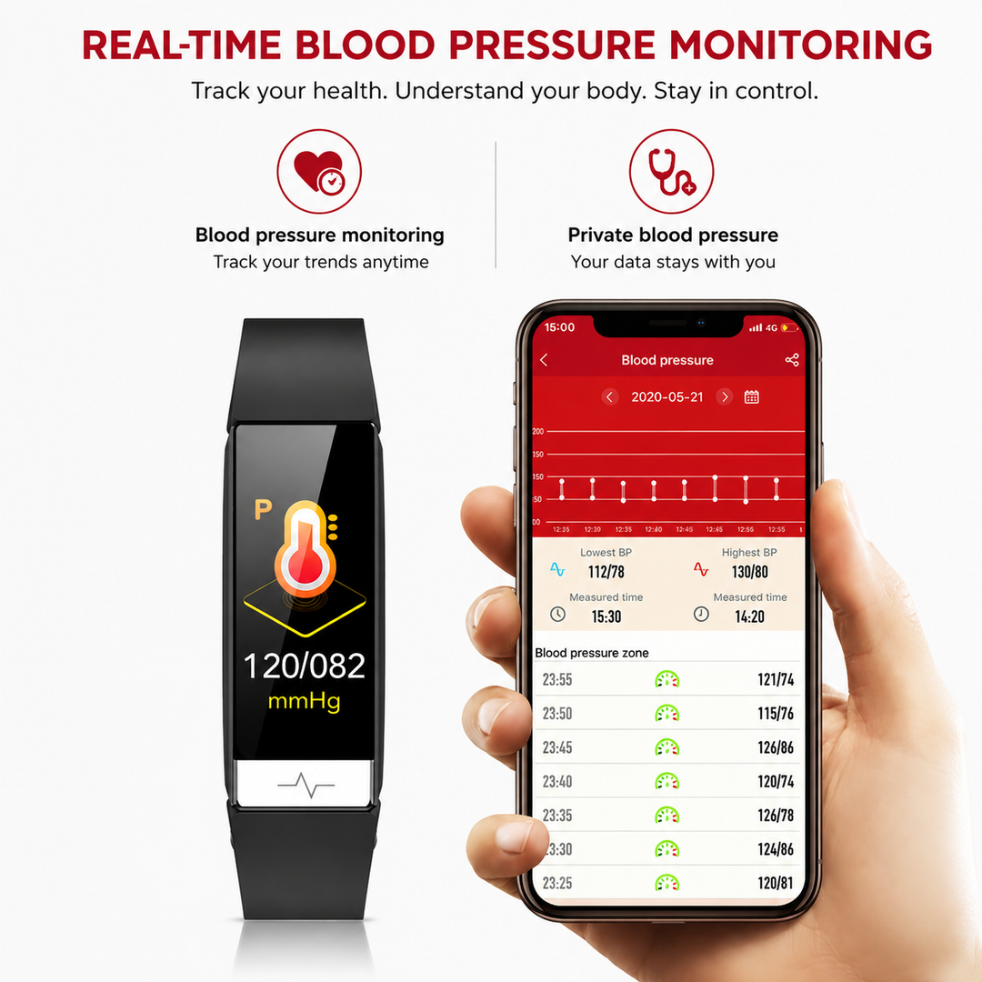 Premium Smart Fitness Tracker ECG HRV Analysis Heart Rate Monitor IP68 Waterproof Smartwatch Sleep Activity Tracker for Android iOS Devices