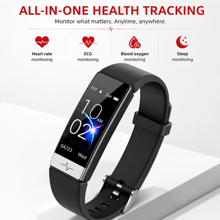 Premium Smart Fitness Tracker ECG HRV Analysis Heart Rate Monitor IP68 Waterproof Smartwatch Sleep Activity Tracker for Android iOS Devices